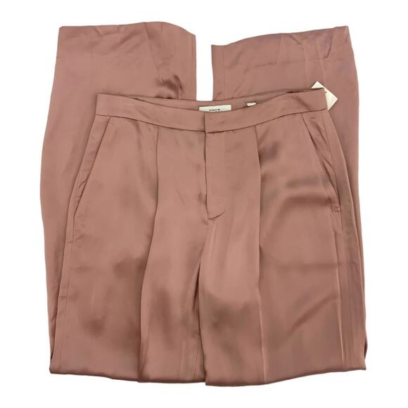 Vince Liquid Shine Straight-leg Trousers Mauve Orchid Size 2 NWOT - Picture 2 of 8